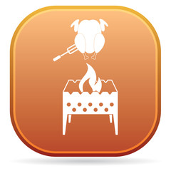 Brazier and chicken icon