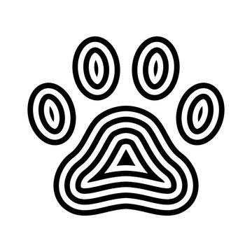 Dog paw vector footprint icon logo graphic symbol cartoon illustration french bulldog bear cat