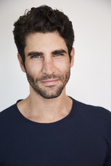 Fototapeta premium Blue eyed man looking to camera