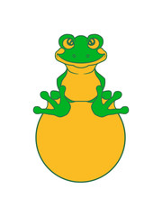 froschkönig murmel gold kugel märchen geschichte prinz frosch sitzend süß niedlich klein comic cartoon clipart