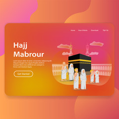 Hajj Mabrour Landing Page Web Template UI Design
