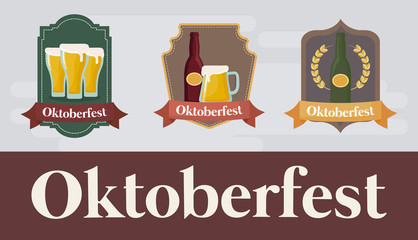 Oktoberfest festival design with icon vectot ilustration