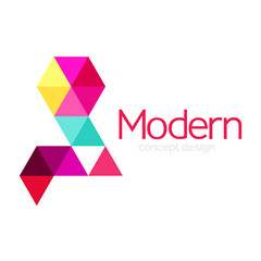 Triangle shape design abstract business logo icon design. Company logotype branding emblem idea