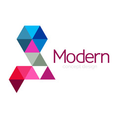 Triangle shape design abstract business logo icon design. Company logotype branding emblem idea