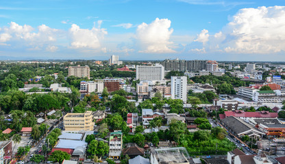 Aerial view of Chiang Mai, Thailand