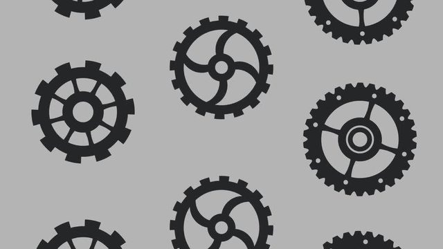 Gears falling background pattern high definition animation colorful scenes