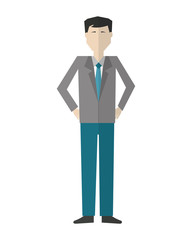 businessman elegant avatar character