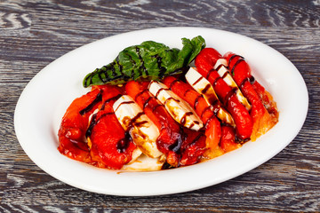 Tasty grilled pepper salad