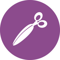 cartoon purple icon white silhouette closed scissors