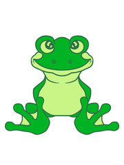 frosch sitzend süß niedlich klein comic cartoon clipart