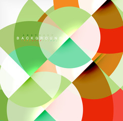 Obraz premium Minimal circle abstract background design, multicolored template for business or technology presentation or web brochure cover layout, wallpaper