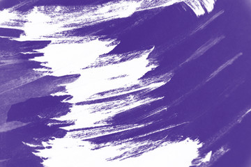 ultraviolet and white hand painted brush grunge background texture	