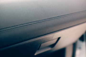 Leather interior detail of a car