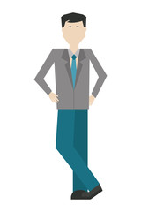 businessman elegant avatar character
