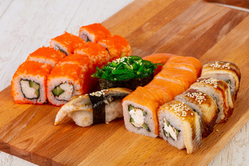 Traditional sushi set