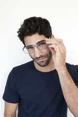 Handsome dude in spectacles, portrait