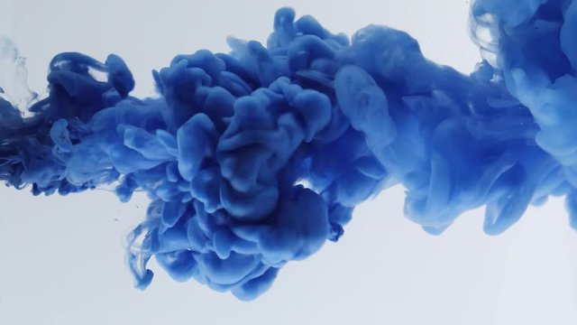 Blue ink in water and move in slow motion.