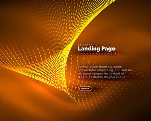 Neon glowing background for landing page