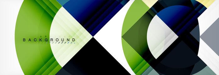 Obraz premium Vector circular geometric abstract background