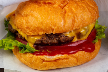 Burger with cheese