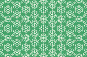 snowflakes on green background