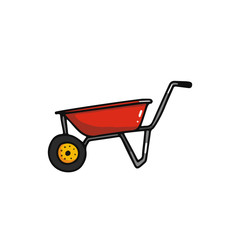 Fototapeta na wymiar Wheelbarrow cartoon icon