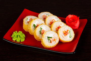 Japanese roll with salmon