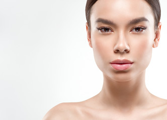 Asian beauty woman skin care helathy natural skin face cosmetic beautiful model girl female portrait