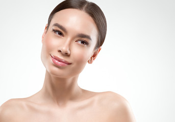 Asian beauty woman skin care helathy natural skin face cosmetic beautiful model girl female portrait