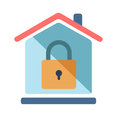 Safe house flat illustration