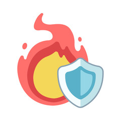 Firewall flat illustration