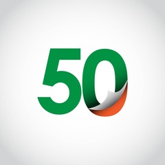 50 Year Anniversary Vector Template Design Illustration