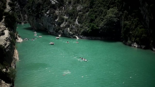 Kayaks on the lake