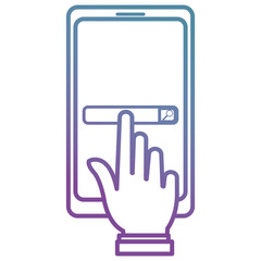 Obraz premium hand with smartphone device