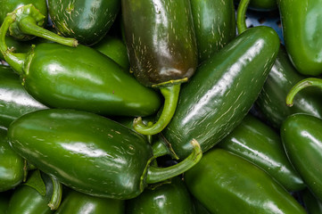 Green chili peppers