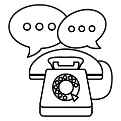 telephone with speech bubbles