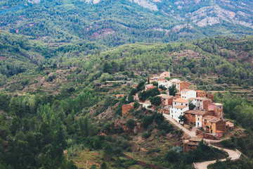 Fototapeta na wymiar Small village in the mountain