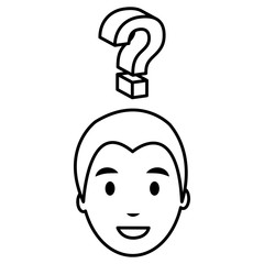 young man with question