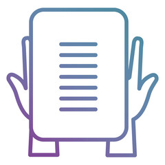 hands with paper document