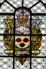 Verdun. Vitrail de la cathédrale Notre Dame . Lorraine. Meuse. Grand Est 