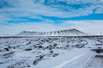 Hverfjall in Winter