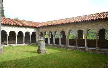 Fototapeta premium historic yard of the Cathedral St Bertrand de Comminges France
