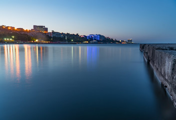 Obraz premium embankment, sea and blue sky city, landscape, panorama