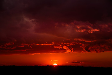 Sunset sky on the beach