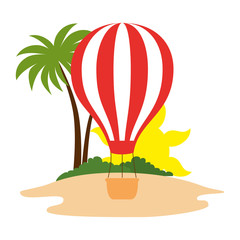 balloon air hot on the beach