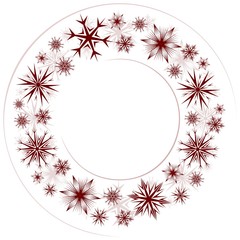 Frame with snowflakes.