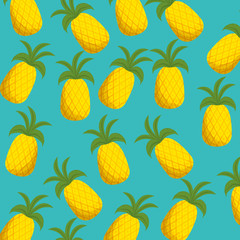 fresh pineapples fruits pattern