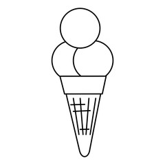 ice cream cone isolated icon