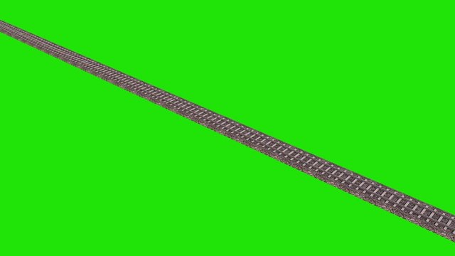 Train Speed Maglev Above 3D Rendering Green Screen