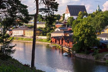 Old Town of Porvoo in Summer Day